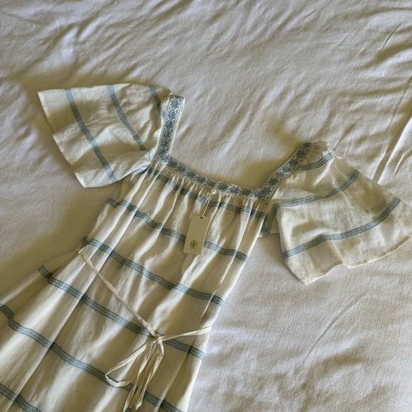 🌟NEW🌟Tory Burch Embroidered Ruffle Dress, Size XS - Picture 6 of 13